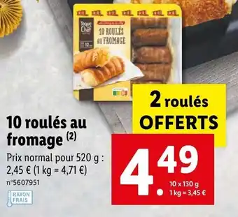 Lidl 10 Roulés au fromage offre