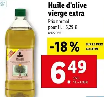 Lidl Huile d'olive vierge extra offre