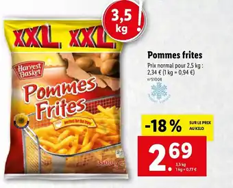 Lidl Pommes frites offre