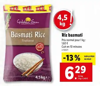 Lidl Riz basmati offre