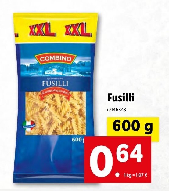 Promo Fusilli chez Lidl