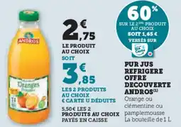 U Express Pur jus refrigere offre decouverte andros offre