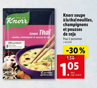 Knorr soupe à la thaï nouilles