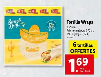 Lidl Tortilla wraps offre