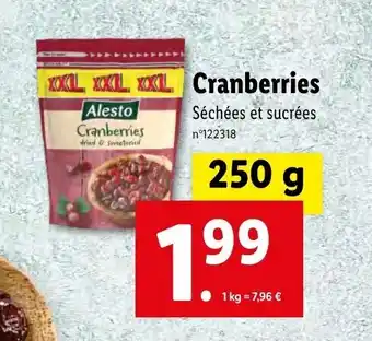 Lidl Cranberries offre