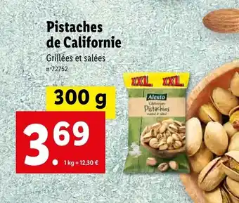 Lidl Pistaches de californie offre