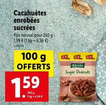 Lidl Cacahuètes enrobées sucrées offre