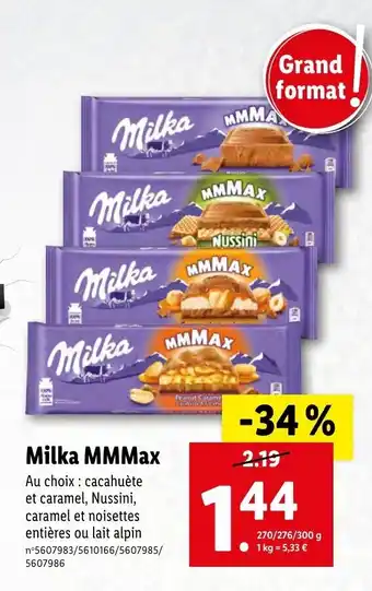 Lidl Milka MMMax offre