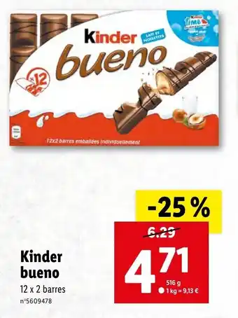 Lidl Kinder bueno offre