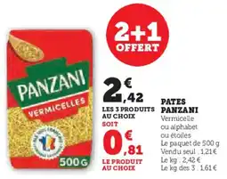 U Express Pates panzani offre