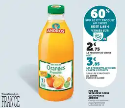 U Express Pur jus refrigere offre decouverte andros offre