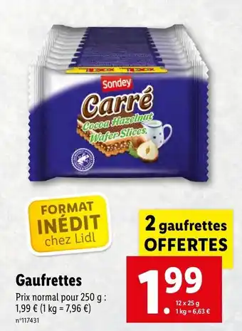 Lidl Gaufrettes offre
