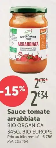 L'Eau Vive Sauce tomate arrabbiata offre