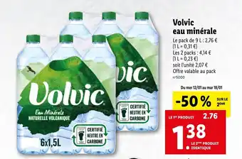 Lidl Volvic eau minéral e offre