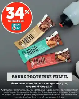 Utile Barre protéinée fulfil offre