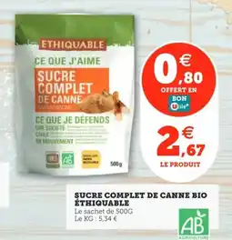 Utile Sucre complet de canne bio éthiquable offre
