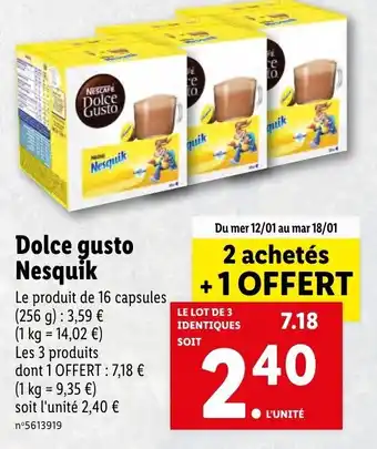 Dolce gusto nesquik