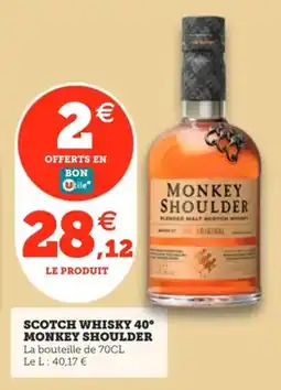 Utile Scotch whisky 40° monkey shoulder offre
