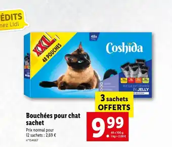 Lidl Bouchées pour chat sachet offre