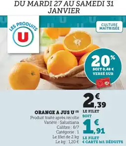 Maximarché Orange a jus u offre