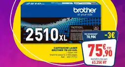 Bureau Vallée Brother cartouche laser tn-2510xl offre