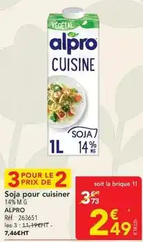 METRO Alpro - soja pour cuisine offre