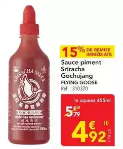 METRO Flying goose - sauce piment sriracha gochujng offre