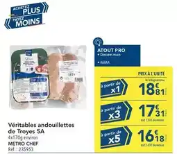METRO Metro - véritables andouillettes de troyes 5a offre