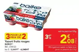 METRO Baïko - yaourt fruits rouges offre