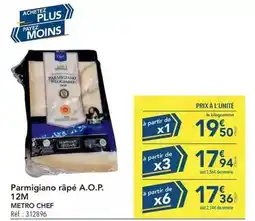 METRO Chef - parmigiano râpé a.o.p offre