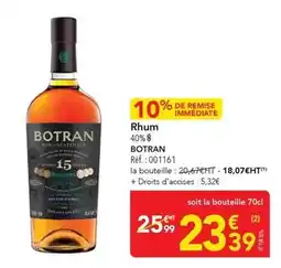 METRO Botran - rhum offre