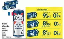 METRO 1664 - bière blonde sans alcool offre