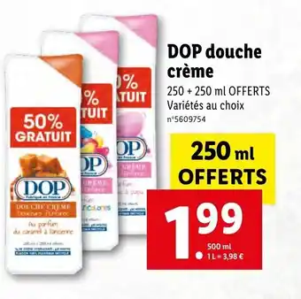Lidl DOP douche crème offre