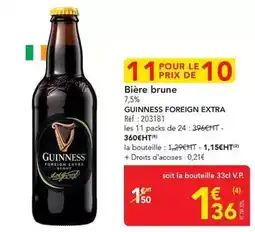 METRO Guinness - bière brune offre