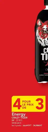 METRO Crazy tiger - energy offre