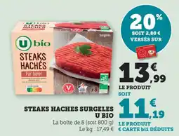Maximarché Steaks haches surgeles u bio offre