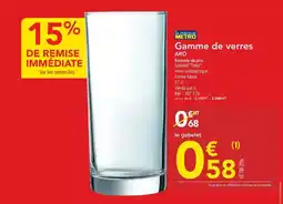 METRO Aro - gamme de verres offre