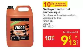 METRO Vigor - nettoyant industriel ammoniaque offre