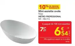 METRO Metro - mini-assiette ovale offre