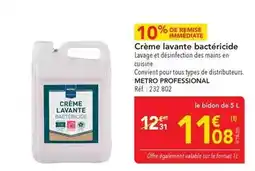 METRO Tous - crème lavante bactéricide offre