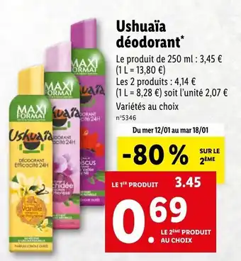 Lidl Ushuaïa déodorant offre