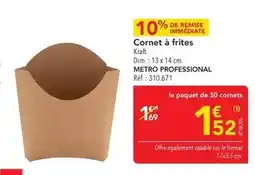 METRO Kraft - cornet à frites offre