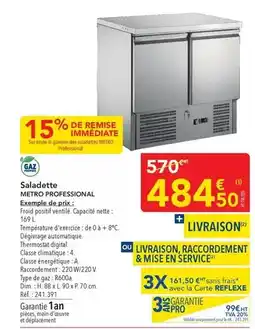METRO Metro - saladette professional offre