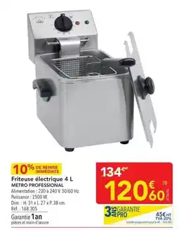 METRO Metro - friteuse électrique offre