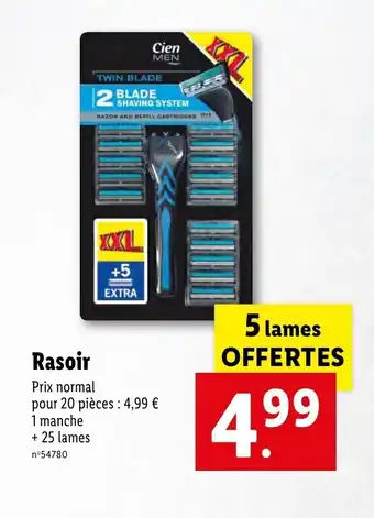 Lidl Rasoir offre