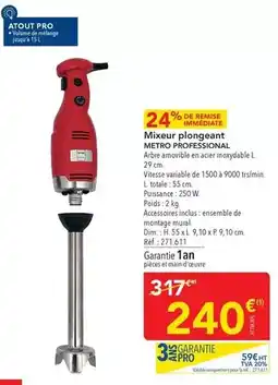 METRO Metro - mixeur plongeant offre