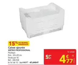 METRO Metro - caisse ajourée offre