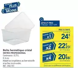 METRO Metro - boîte hermétique cristal offre