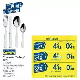 METRO Metro - couverts valmy offre