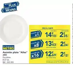 METRO Metro - assiette plate ailles offre